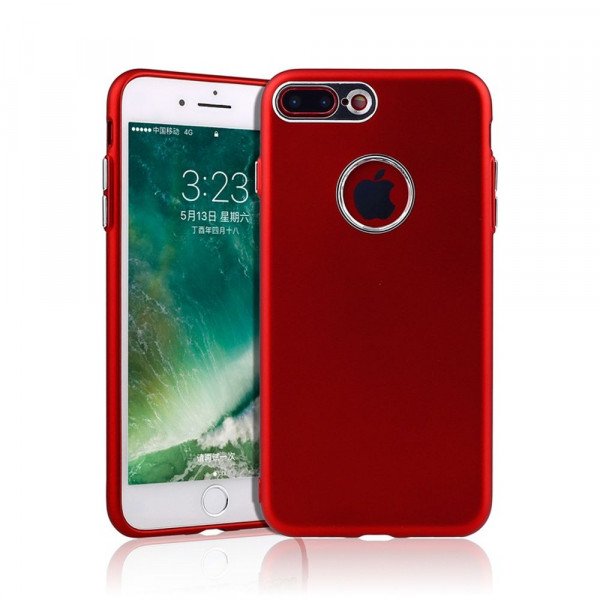 Wholesale iPhone 7 Plus Metallic Style Slim Hybrid Case  (Red)